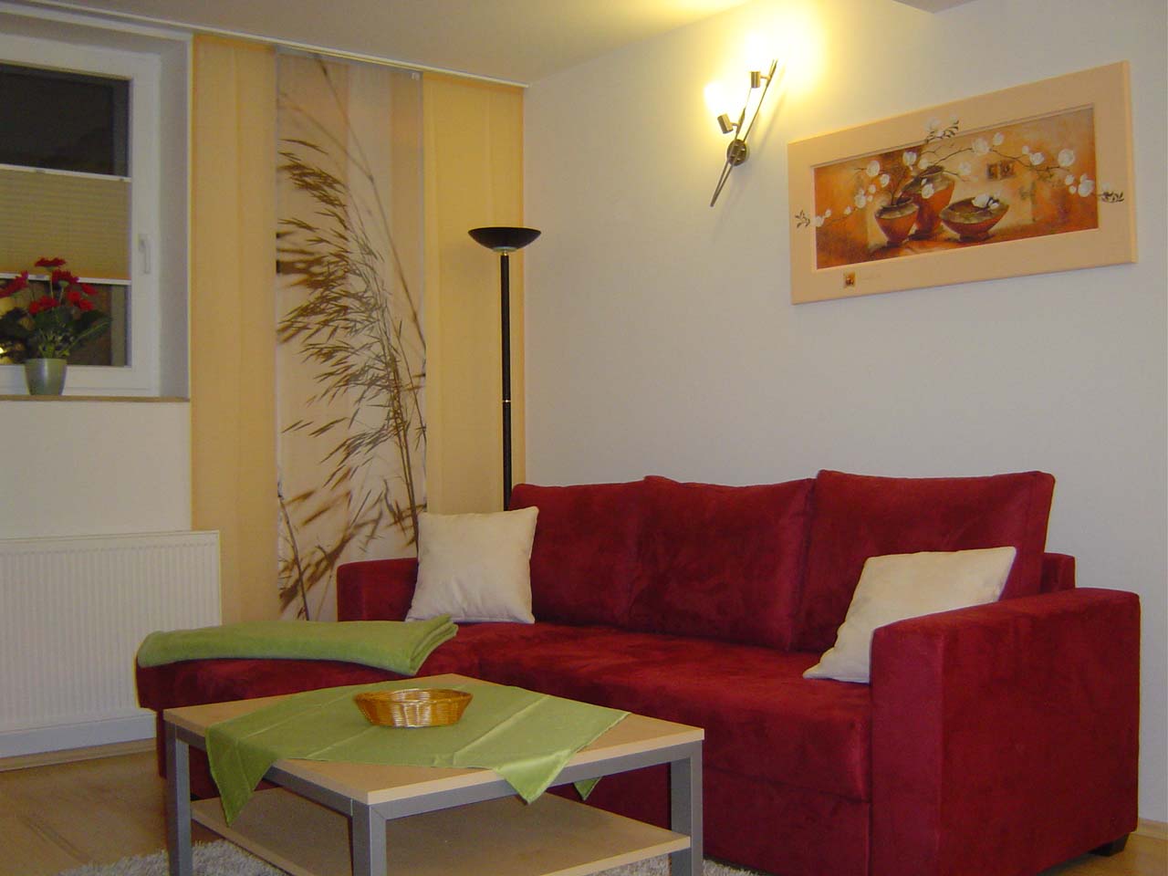 Die Sitzecke im Wohnzimmer